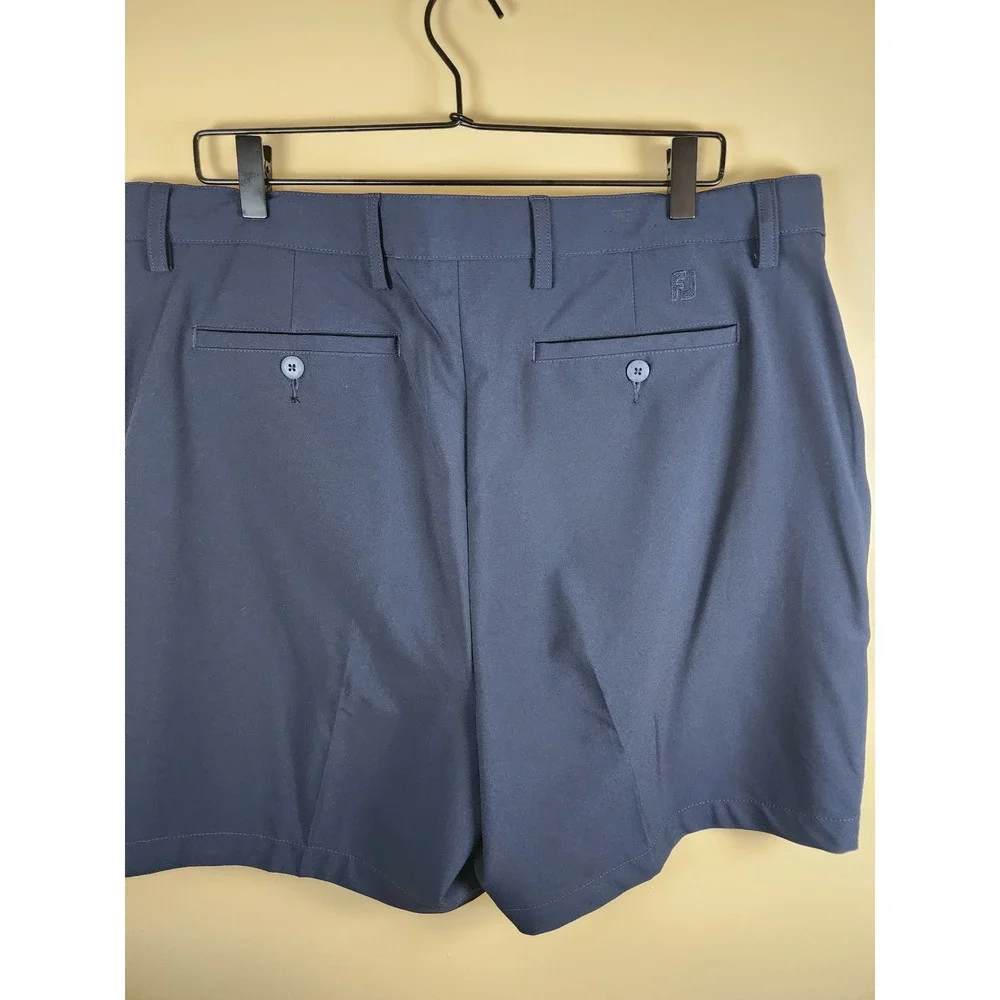 FootJoy FJ Mens Golf Shorts 38 Pleated Performance Stretch Navy Blue New